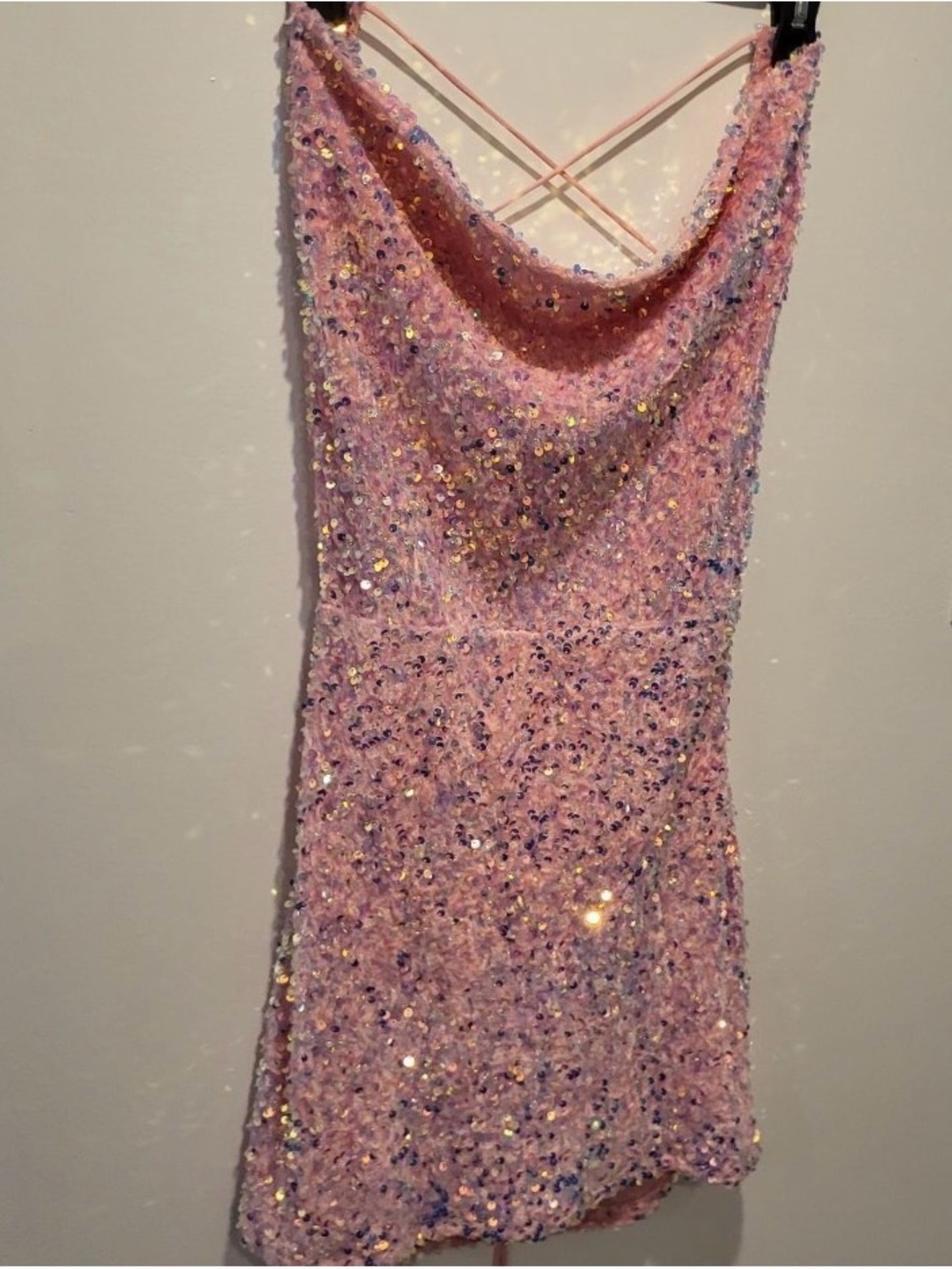 Lucy in the Sky Pink Sequin Mini Dress